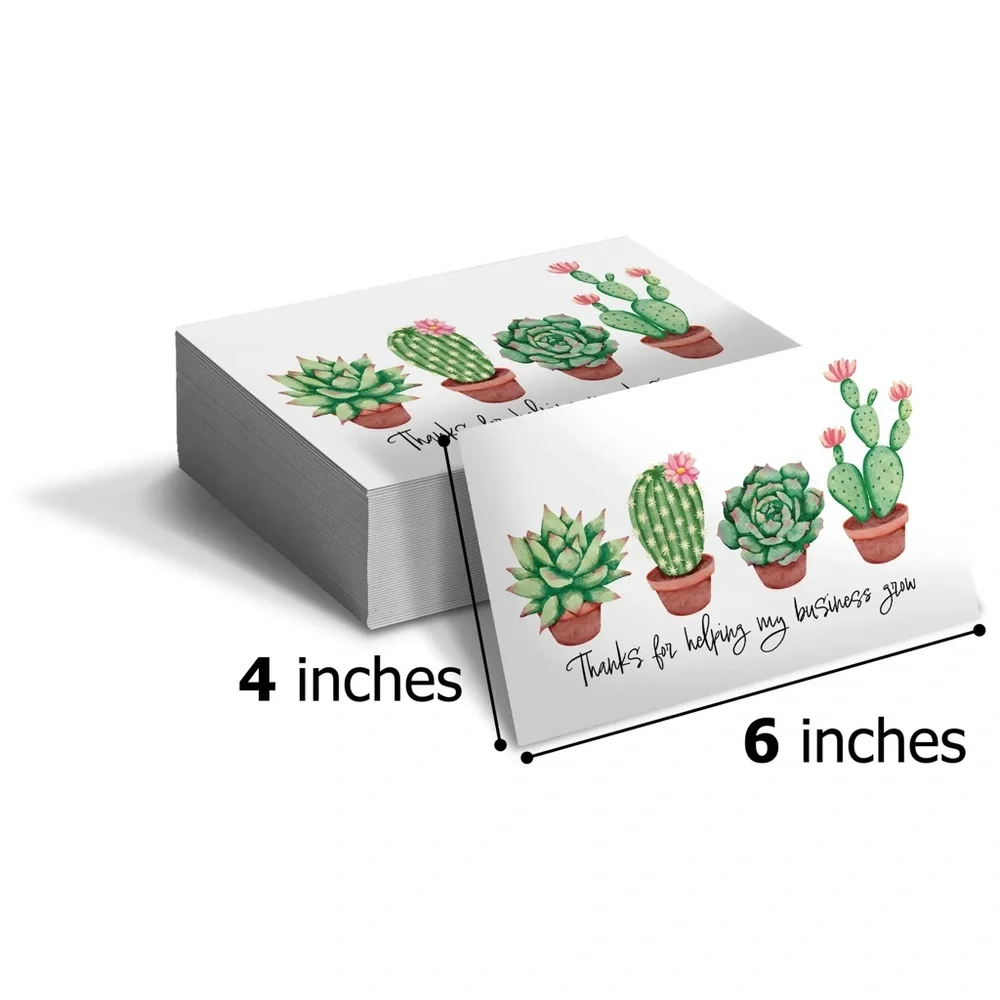 Succulents 4x6 Insert Cards Pack of 25